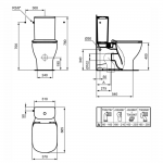 Ideal Standard Tesi AquaBlade monoblok univerzalni sa wc daskom T033601