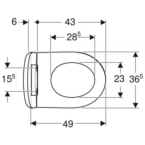 GEBERIT ICON COMPACT konzolna wc šolja rimless 49 cm sa softclose wc daskom 500.814.00.1