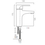 KERASUS Cosmos baterija za lavabo  21502