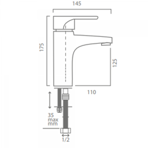 KERASUS Cosmos baterija za lavabo  21502