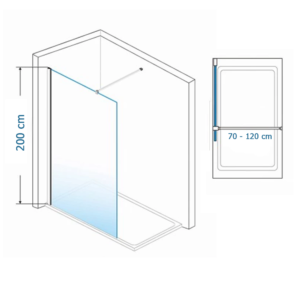 walk in paravan 80x200 dimenzije