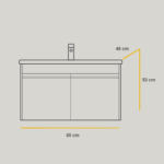 NEXT Grey 80 ormarić sa umivaonikom