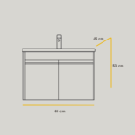 NEXT Grey 65 ormarić sa umivaonikom