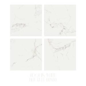 ADONIS White mat rett 60x60