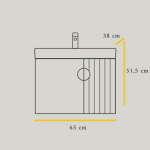 STEP White 65 ormarić sa umivaonikom STEP White 65 ormarić sa umivaonikom