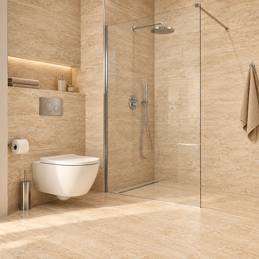 CANYON Beige 30x60 Canyon Beige 30x60 granitne pločice na podu i zidovima modernog kupatila