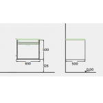 CAPITOL Antique Walnut & White 65 ormarić sa umivaonikom