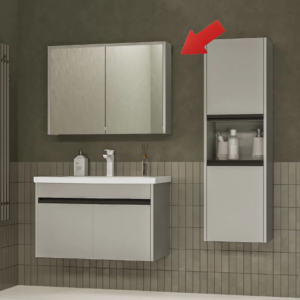 Kupatilski ormarić NEXT Grey 80 ormarić sa ogledalom