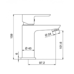 STELA baterija za lavabo bela/hrom 2212