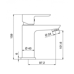 STELA baterija za lavabo bela/hrom 2212