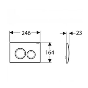 GEBERIT Taster Delta 20 dimenzije
