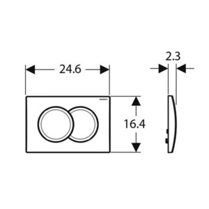 GEBERIT Taster Delta 01 dimenzije