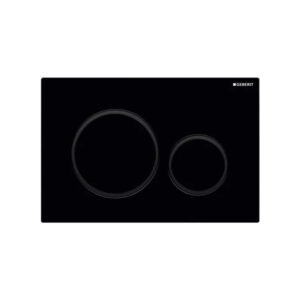 Geberit taster Sigma20 crni sjaj sa mat crnim prstenovima 115.882.DW.1