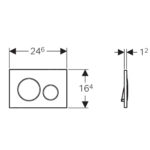 Geberit taster Sigma20 crna sjaj 115.882.DW.1