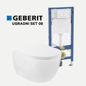 Geberit set 08 ugradni vodokotlić WC šolja taster soft close daska