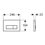 GEBERIT Taster Delta 50 dimenzije