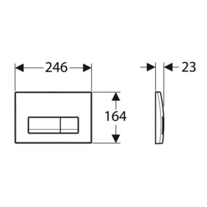 GEBERIT Taster Delta 50 dimenzije