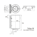 ELIT Talas M inox bojler 50 litara 1003