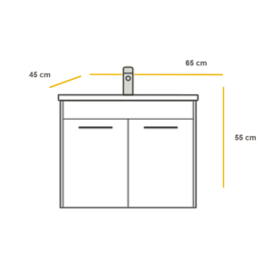 BASIC White 65 ormarić sa umivaonikom
