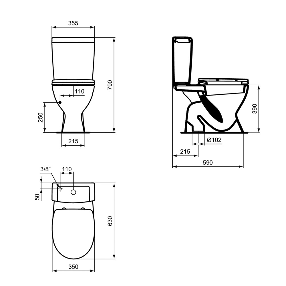 Ideal Standard Eurovit monoblok simplon W337301 dimenzije Ideal Standard Eurovit monoblok simplon W337301 dimenzije