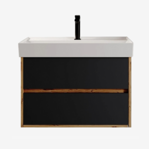 FOREVER Black Sonomo ormarić sa umivaonikom širina 80 cm