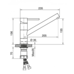 TUBO baterija za sudoperu 6114