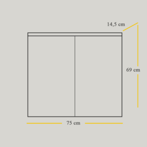 NEXT Grey kupatilski ormarić sa ogledalom širina 75