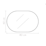 FRESH led ogledalo za kupatilo 80x60 oval